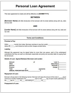 personal loan contract template doc sample loan agreement between family members