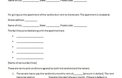 personal loan contract tenancy contract template image
