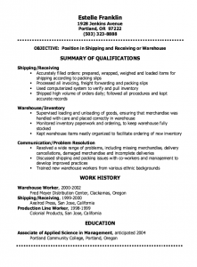 personal statement examples for graduate school shipping clerk resume sample