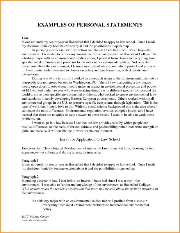 personal statement for graduate school examples