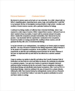 personal statement graduate school science graduate school personal statement example
