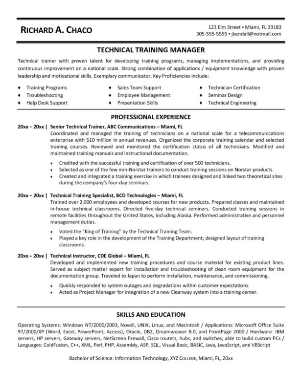 personal trainer resume