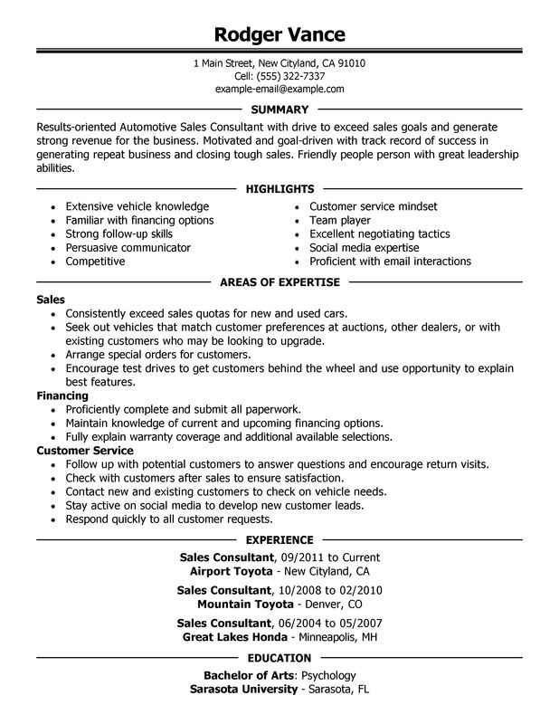 personal training resume