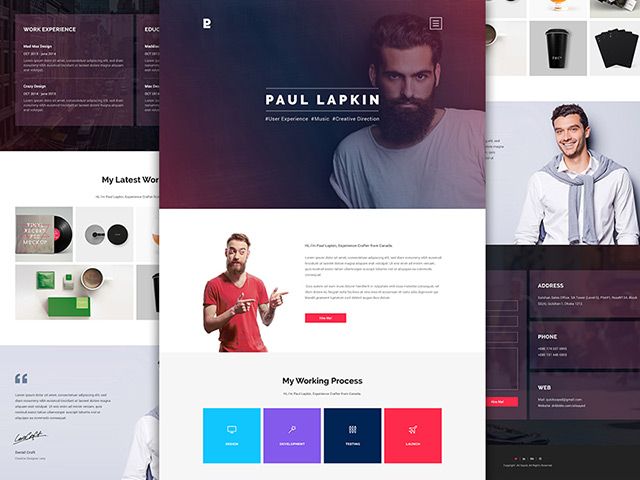 personal website template