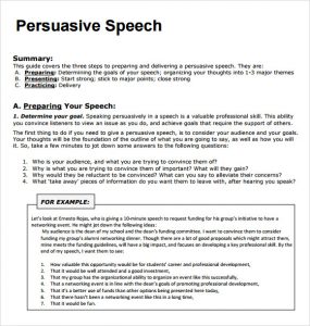 persuasive speech example persuasive speech examples outline