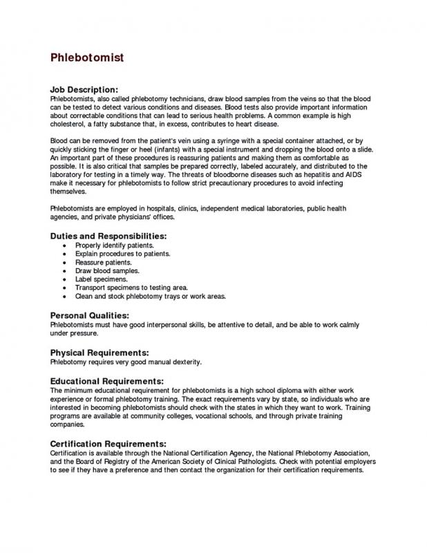 phlebotomy resume sample