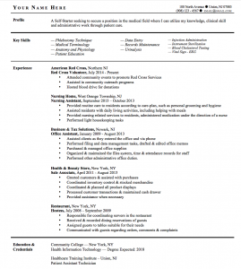 phlebotomy resume sample screen shot at pm
