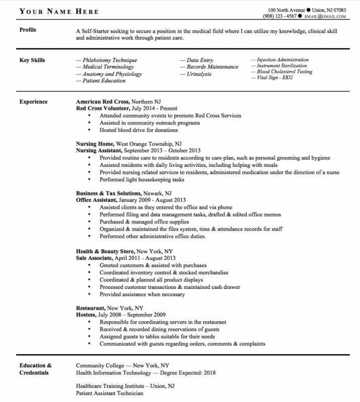 Phlebotomy Resume Sample | Template Business