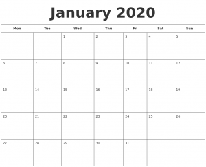 photo calendar template january free calendar template monday start