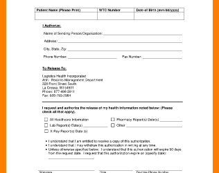 photography contract template standard medical records release form