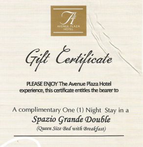 photography gift certificate avenue plaza hotel gc giveaway