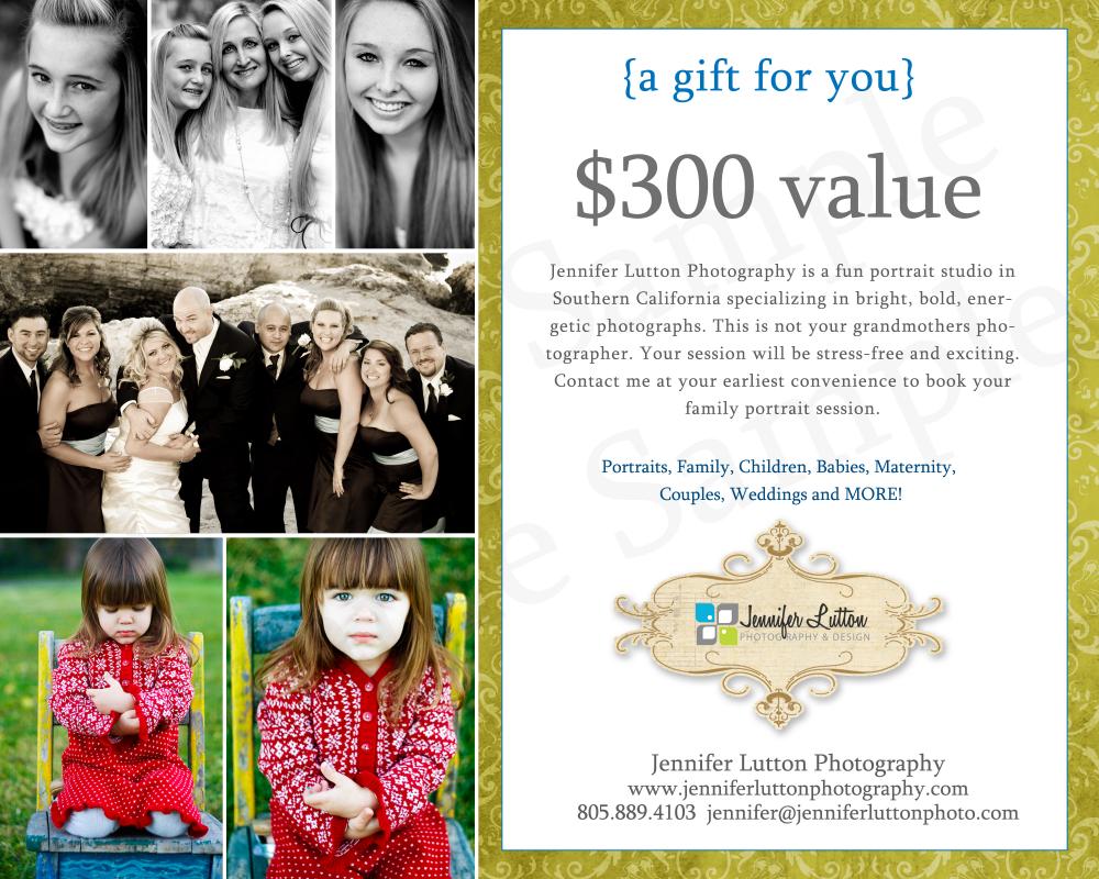 photography gift certificate