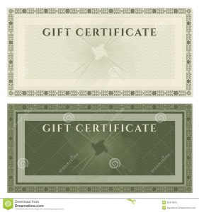 photography gift certificate template vintage voucher coupon template border guilloche pattern watermarks background design usable gift certificate