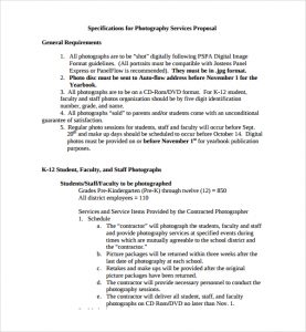 photography proposal template photography services proposal