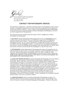 photography release form pdf photography contract