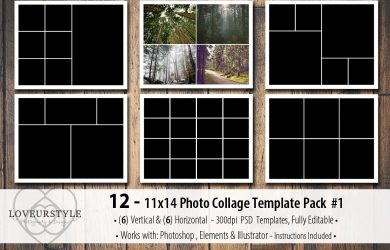 photoshop collage templates x template pack h