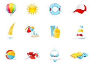 photoshop water brushes beach icons psd and png pack