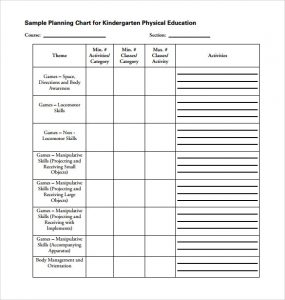 phys ed lesson plan template physical education lesson plan template kindergarten