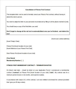 planet fitness cancellation form pdf cancel gym contract template word doc download