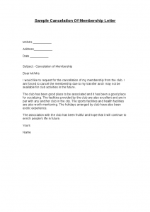 planet fitness cancellation form pdf sample cancelation of membership letter