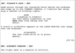 play script template sample screenplay formatted snippet