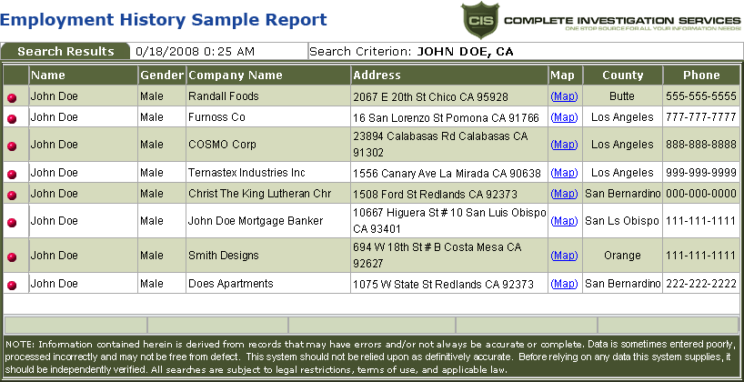 police report sample