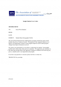 policy memo sample social work student cover letter