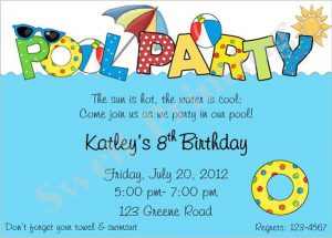 pool party invite template birthday pool party invitation template