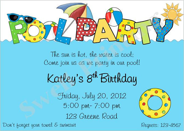 pool party invite template