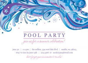 pool party invite template design