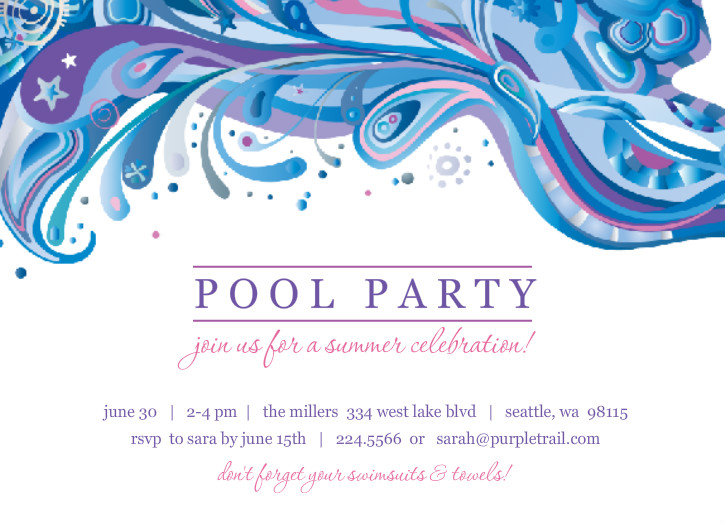 pool party invite template