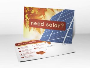 postcard design template need solar fall postcard