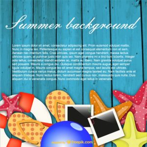postcard design template summer background fun concept