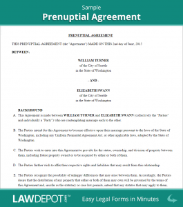 prenuptial agreement sample prenuptial agreement sample