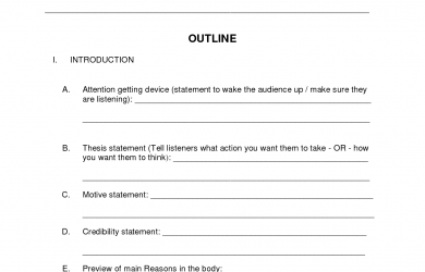 presentation outline template informative speech outline template etscyox
