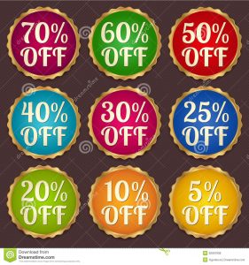 price tag template set colorful sale banners labels discount tag vector coupon template layout gold frame border bright design sticker web