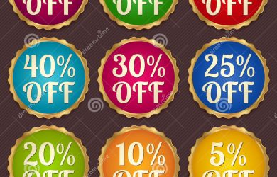 price tag template set colorful sale banners labels discount tag vector coupon template layout gold frame border bright design sticker web