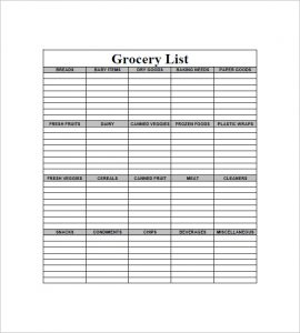 printable blank grocery list blank grocery shopping list