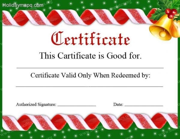 printable christmas gift certificates