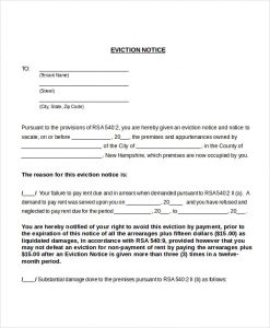 printable eviction notice printable eviction notice to tenant