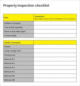 printable home inspection checklist for buyers property inspection checklist