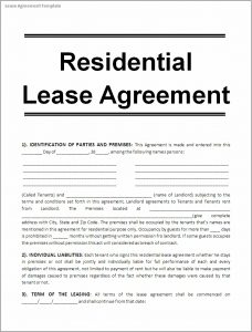 printable lease agreement lease agreement template