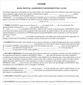 printable lease agreement printable house rental agreement