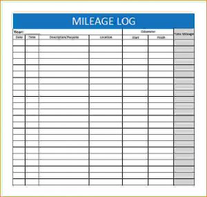 printable mileage log mileage tracking template mileage log template free