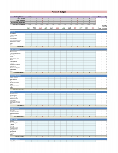 printable monthly budget template personal budget worksheet template