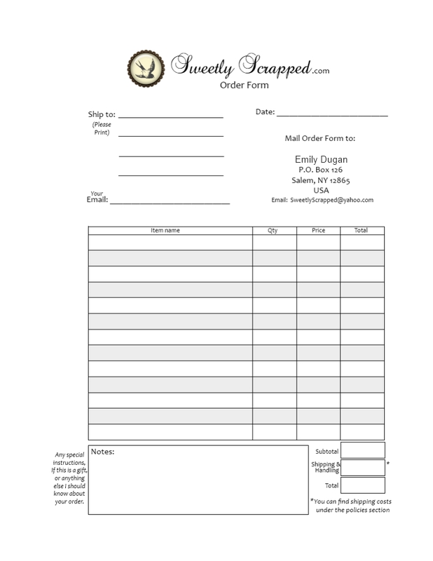 printable order form template