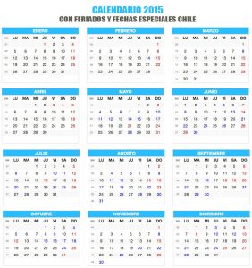 printable perpetual calendar calendario chile con feriados y fechas especiales