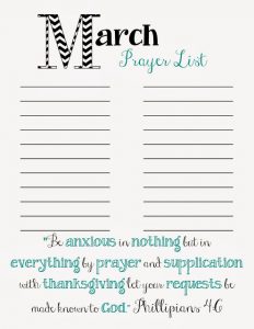 printable prayer list reso march prayer list