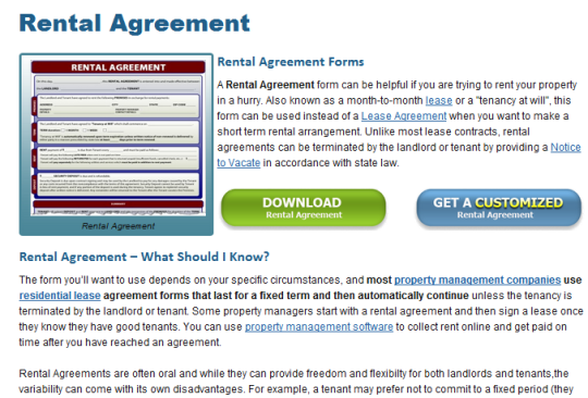 printable rental agreement