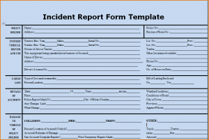 printable renters receipt incident report form template incident report form template